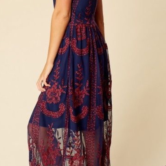 Altar’d State Onawei Plum Multi Lace Maxi S - Picture 13 of 13